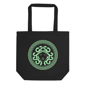 Medusa Tote Bag - Double Sided - Black and Green